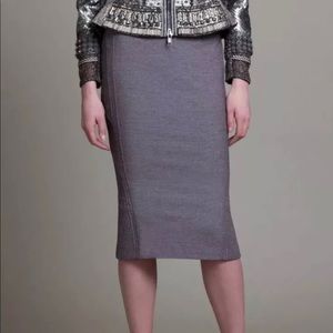 EUC Byron Lars Powdered Brown Pencil Skirt Size 2